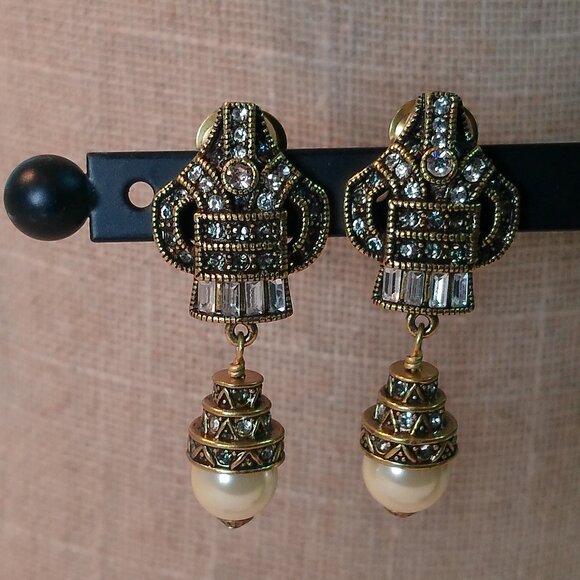 Heidi Daus Master Clasp Necklace Bracelets Interchangeable White Pearl Swarovski - Picture 5 of 12